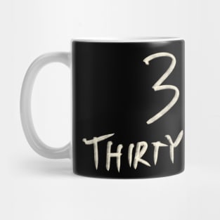 Hand Drawn Letter Number 33 Thirty Three Mug